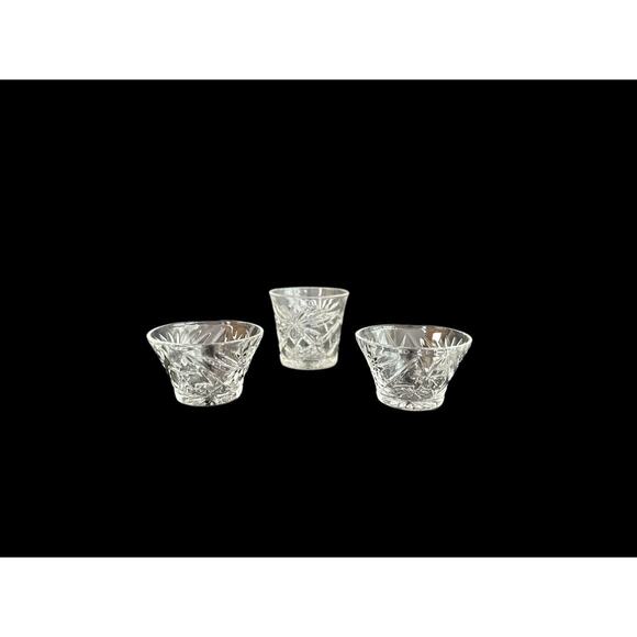 Star Of David Pattern Creamer & Oatmeal Glass Bowls Set Of 4 Replacement Pieces - Picture 13 of 16